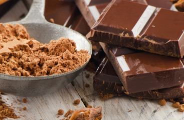 Broken chocolate bar