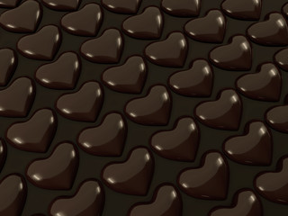 Heart shape delicious chocolate