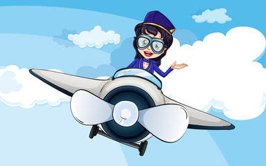 A hostess on a plane © GraphicsRF