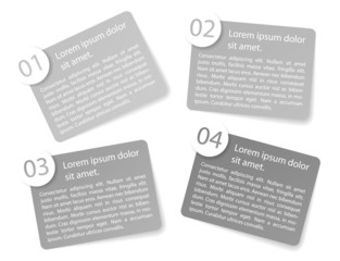 vector gray angular paper option labels