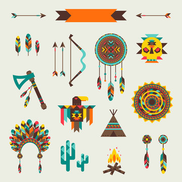 Ethnic seamless pattern in native style.
