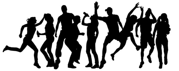 Vector silhouette of a people.