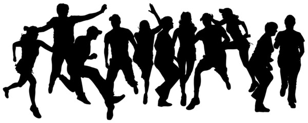 Vector silhouette of a people.