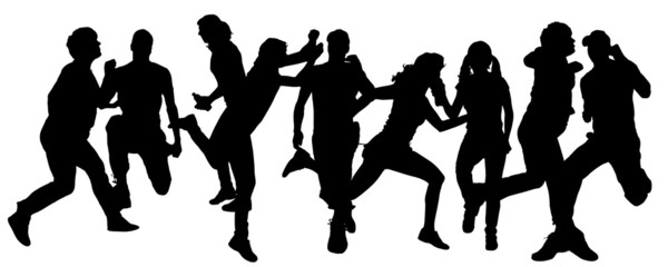 Vector silhouette of a people.