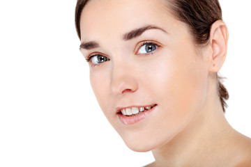 Obraz premium Portrait of Beautiful Young Woman posing in studio