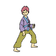 martial art boy cartoon