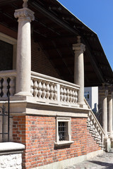 old synagogue in jewish district of krakow  in poland