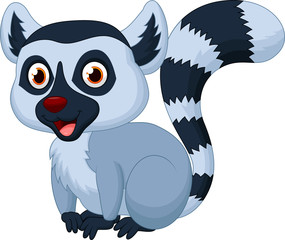 Cute lemur cartoon © tigatelu