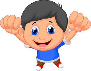 Boy cartoon posing
