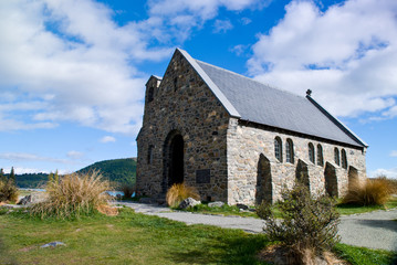 Fototapeta na wymiar Church of the Good Shepherd, Lake Tekapo, New Zealand