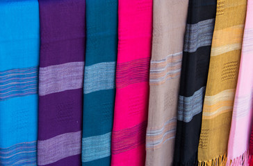 Fabrics found in a market