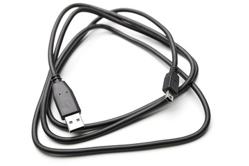 USB Cable Plug isolated on White Background