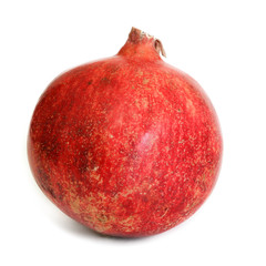 Ripe juicy pomergranate isolated on white background