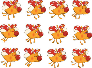 Set of ladybirds storyboards