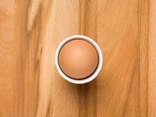 Egg in a egg cup holder