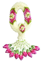 Jasmin and roses garland counterfeit.