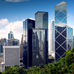 Hong Kong City center skyscrapers