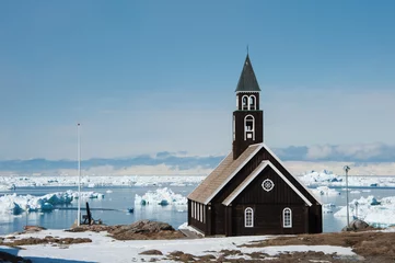 Foto auf Acrylglas Nördlicher Polarkreis Zionskirche, Ilulissat, Grönland.