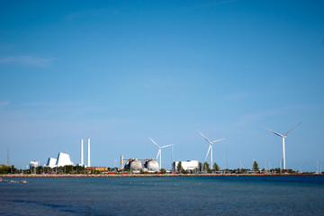 energy plant in a beautiful landscape near Copenhagen