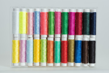 Coils with color threads