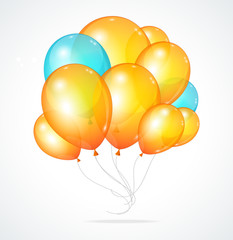 Color glossy multicolored balloons