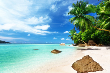 Obraz na płótnie Canvas beach on Mahe island, Seychelles