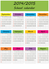 School calendar 2014/2015