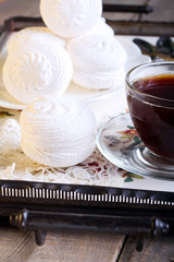 Coffee and sweet dessert