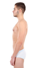 Handsome young man isolated on white