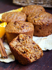 Carrot and marmalade muffins