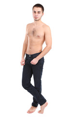 Fototapeta premium Handsome young man isolated on white