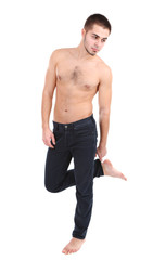 Fototapeta premium Handsome young man isolated on white