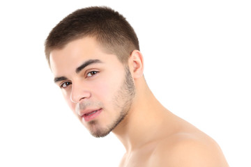 Obraz premium Handsome young man isolated on white