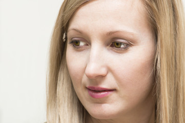 Portrait of the young beautiful woman.