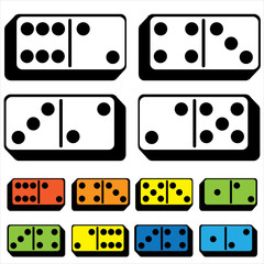 set of dominoes isolated on a white background