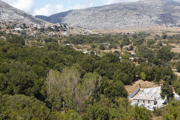 Fototapeta premium Greece, Crete. View of the Lassithi Plateau