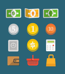 Commerce objects collection .Design elements