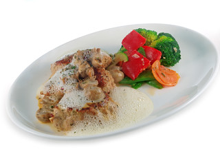 pork with mushroom sauce