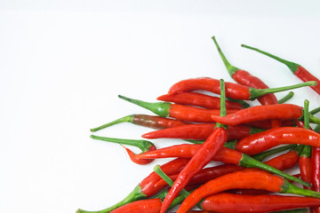 red chili with white background,