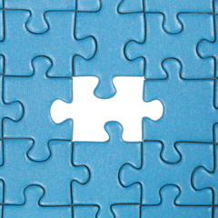 L&uuml;cke im Puzzle Thema Problem und L&ouml;sung
