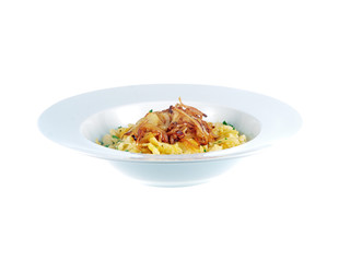 spaetzle with roast onions