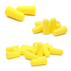 Yellow earplugs - Bouchons d'oreille