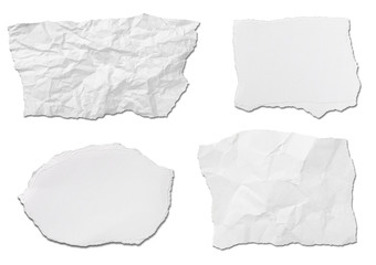 white paper ripped message background