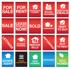 house or property icons or symbols and signs