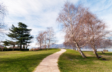 The road towards the lake Maggiore in the park of Germignaga
