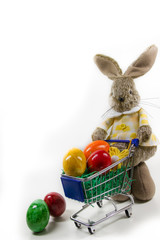 Osterhase beim shoppen 