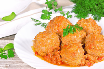 Meatballs with tomato sauce