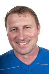 Obraz premium Man isolated on white background