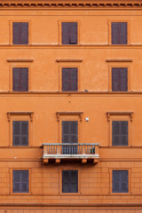 Fototapeta premium Palazzo Arancione con Balcone sospeso. Piazza Navona, Roma