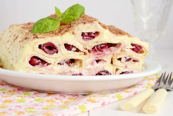 Блинный торт с заварным кремом